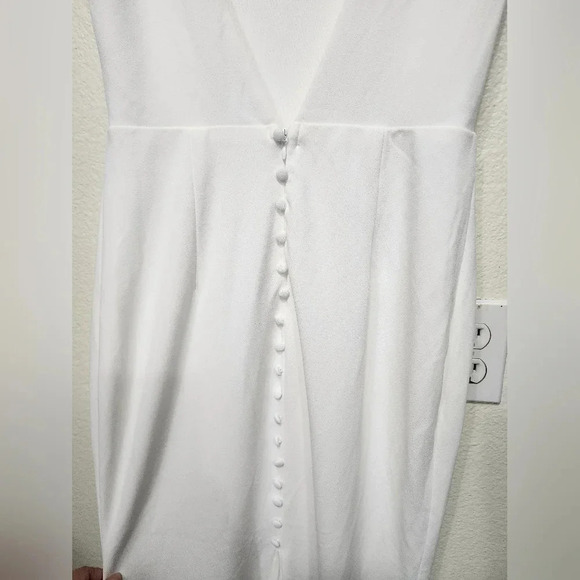 Lulus Into Your Heart White Button Back Mermaid Maxi Dress M Wedding Bride - Picture 11 of 15